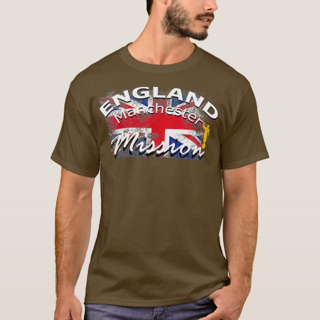 England Manchester Mormon LDS Mission Missionary T-Shirt (Front)