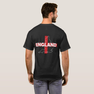 England Map Flag Minimalist text Silhouette T-Shirt