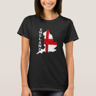 England Map St George's Cross English Flag English T-Shirt