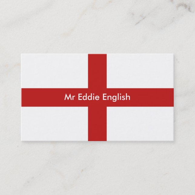 England, Mr Eddie English Business Card (Front)