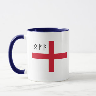 England Mug - Flag with Anglo-Saxon Runes