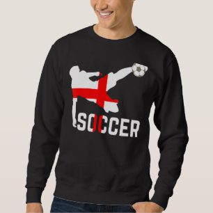 England National Soccer  Soccer England Flag Footb Sweatshirt