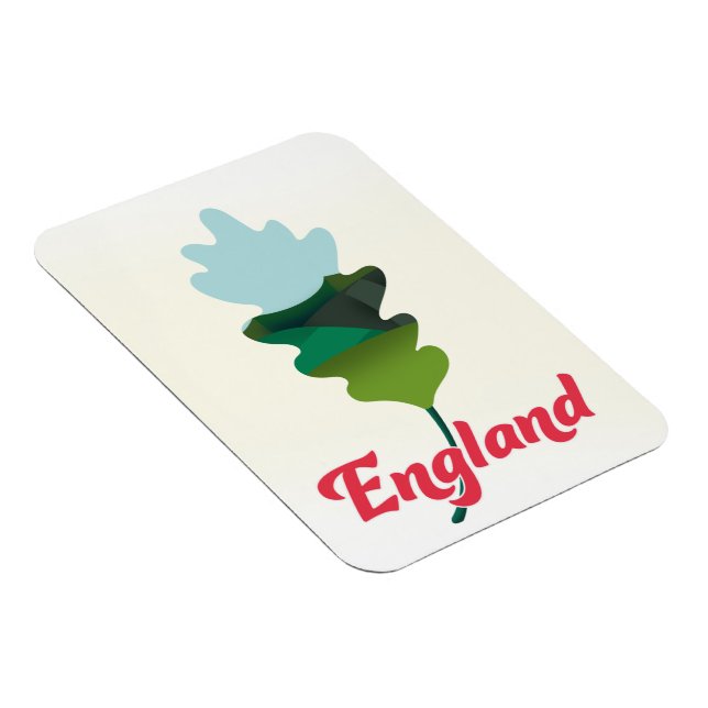 England Oak Leaf Travel poster Magnet (Right Side)