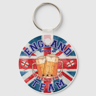 England Official Drinking Team. Funny beer Key Ring