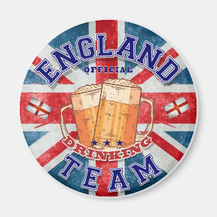 England Official Drinking Team. Funny beer Magnet