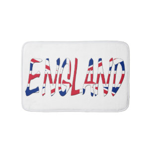 England overlaid on Union Jack Flag bmcn Bath Mat