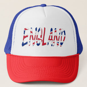 England overlaid on Union Jack Flag thcn Trucker Hat