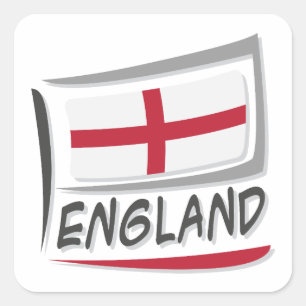 England Pride X Flag Square Sticker