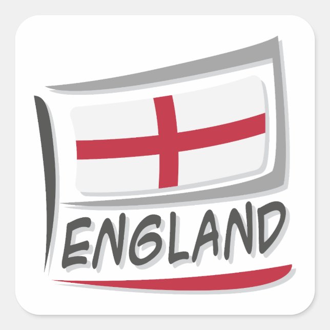 England  Pride X Flag  Square Sticker (Front)
