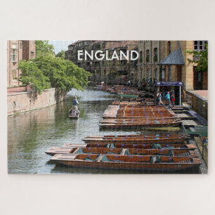 England: Punts at Cambridge Jigsaw Puzzle