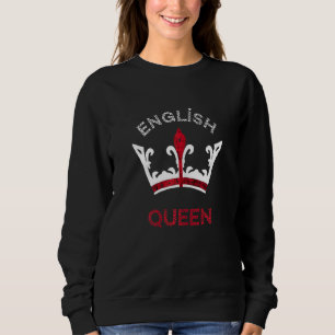 England Queen Crown English St George's Cross Engl Sweatshirt