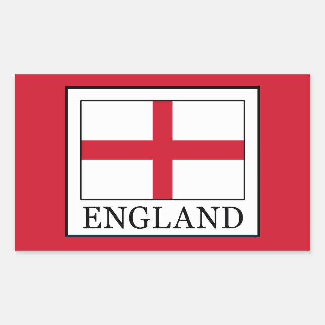 England Rectangular Sticker (Front)
