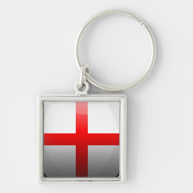 England Retro Glass Key Ring (Front)