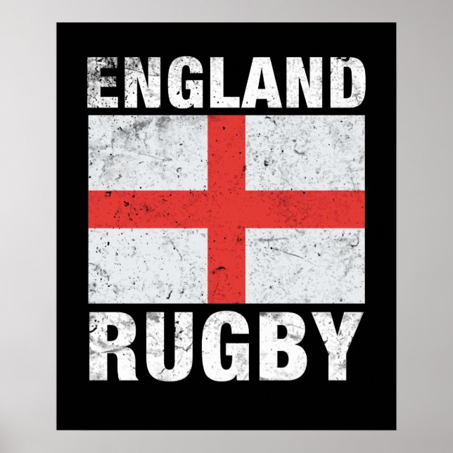 England Rugby English Flag Poster (Front)