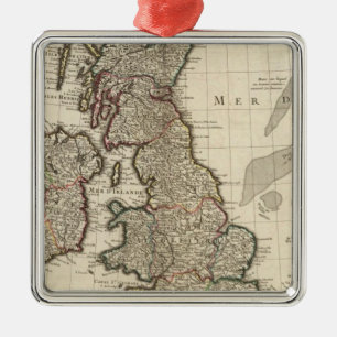 England, Scotland, Europe Metal Ornament