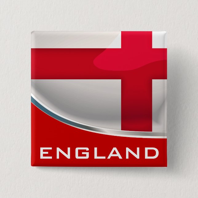 England Shield 15 Cm Square Badge (Front)