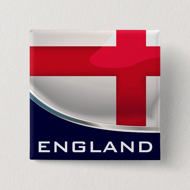 England Shield 15 Cm Square Badge (Front)