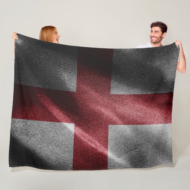England silk flag fleece blanket (In Situ)