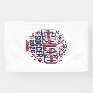 England Soccer 2026 Soccer Bold Country Typography Banner