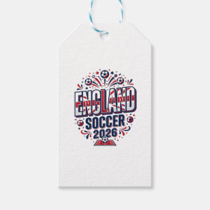 England Soccer 2026 Soccer Bold Country Typography Gift Tags