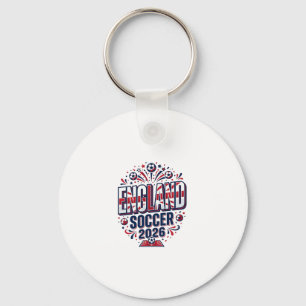 England Soccer 2026 Soccer Bold Country Typography Key Ring