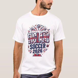 England Soccer 2026 Soccer Bold Country Typography T-Shirt