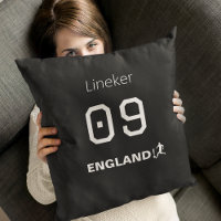 England Soccer Black White Custom Name Number