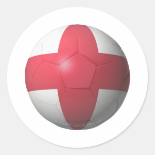 England Soccer Classic Round Sticker