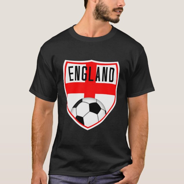 England Soccer English Football Jersey Crest T-Shirt (Front)