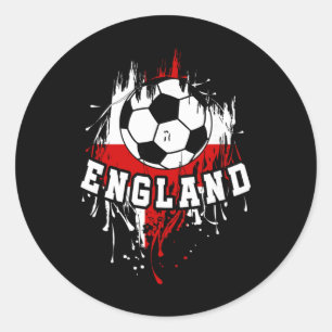 England Soccer English Footll England Futbol  Classic Round Sticker