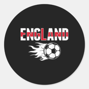 England Soccer Fans Jersey - English Flag Footll L Classic Round Sticker