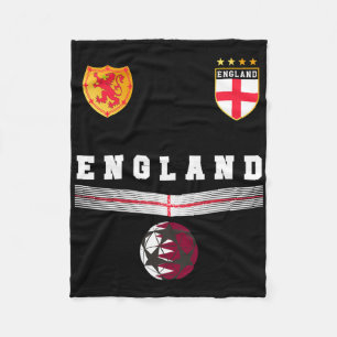 England Soccer Fans Jersey English Flag Footll Lov Fleece Blanket