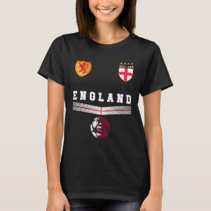 England Soccer Fans Jersey English Flag Footll Lov T-Shirt