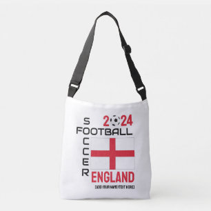 ENGLAND Soccer Football Custom Name 2024 ANY YEAR Crossbody Bag