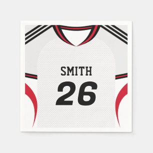 England Soccer Jersey Custom Name Number Napkins