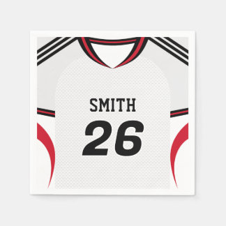 England Soccer Jersey Custom Name Number Napkins