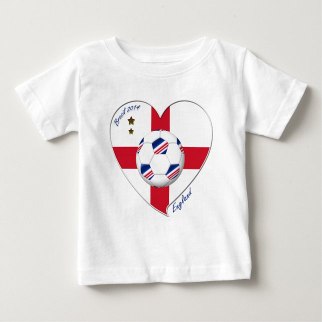 “ENGLAND” Soccer Team. Soccer of England 2014 Baby T-Shirt (Front)