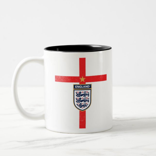 England Soccers Jersey 2020 2021 Football Team Two-Tone Coffee Mug (Left)