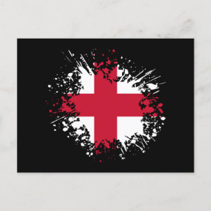 England Souvenir Landmark, England Flag Travel Postcard