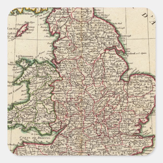 England Square Sticker (Front)