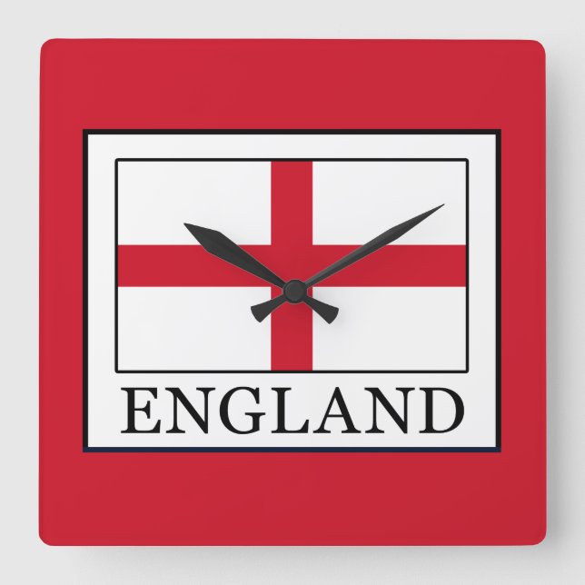 England Square Wall Clock (Front)