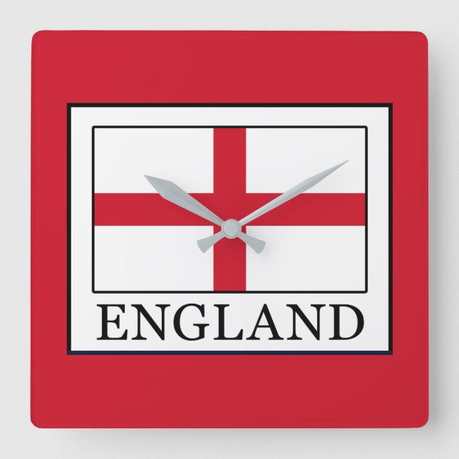 England Square Wall Clock (Front)