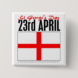 England, St George's Day 15 Cm Square Badge