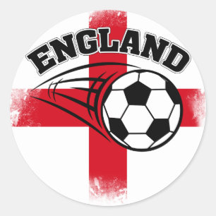 England Supporter's Football  Classic Round Sticker