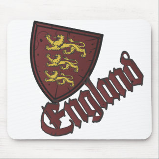 England Three Lions Wooden Shield Mouse Pad
