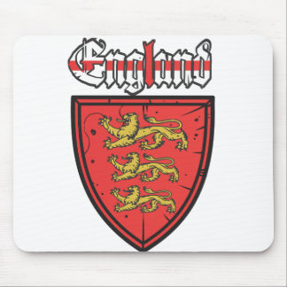 England Three Lions Wooden Shield Mouse Pad