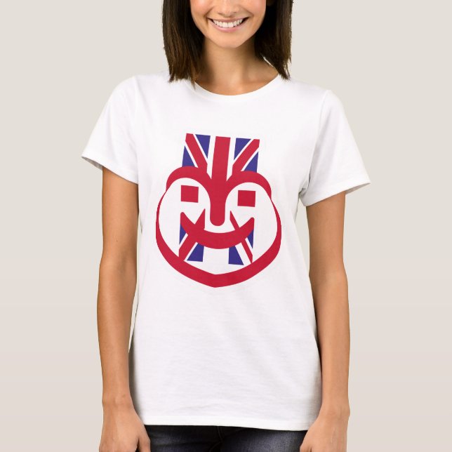 ENGLAND UK FACE HEART BY MASANSER T-Shirt (Front)