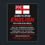 England UK Flag, English Language Course Advert Flyer<br><div class="desc">England UK Flag,  English Language Course Advertising Flyers By The Business Card Store.</div>