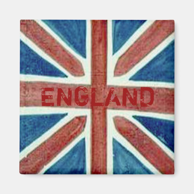 England Union Jack Flag Magnet (Front)