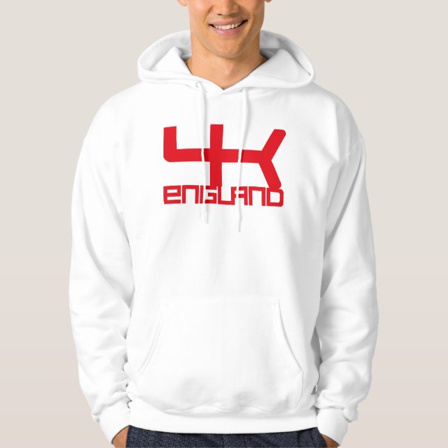 ENGLAND VER UK FLAG TEXT BY MASANSER PIXELAT HOODIE (Front)